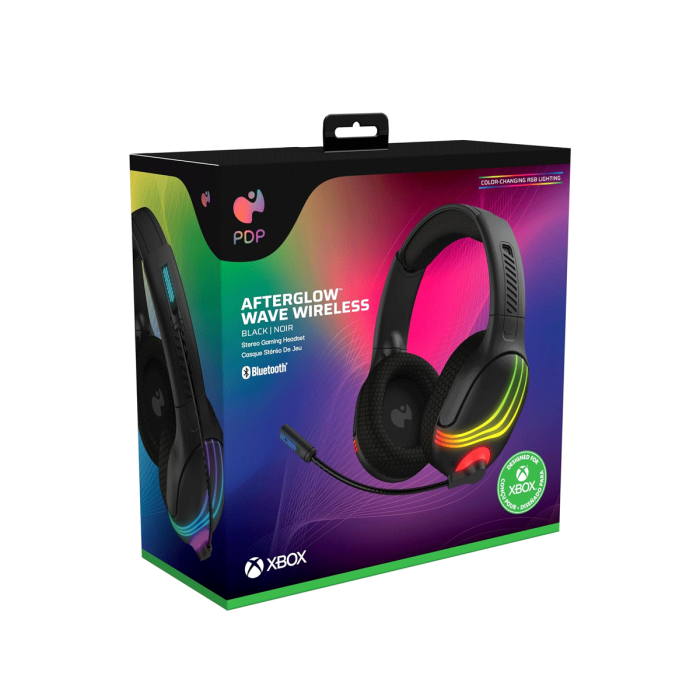 PDP Afterglow Wave Wireless Headset with Mic for Xbox Series X|S, Windows 10/11 PC, Compatible with PlayStation PS5/PS4 and Bluetooth, Black | 049-032-BK - Image 2