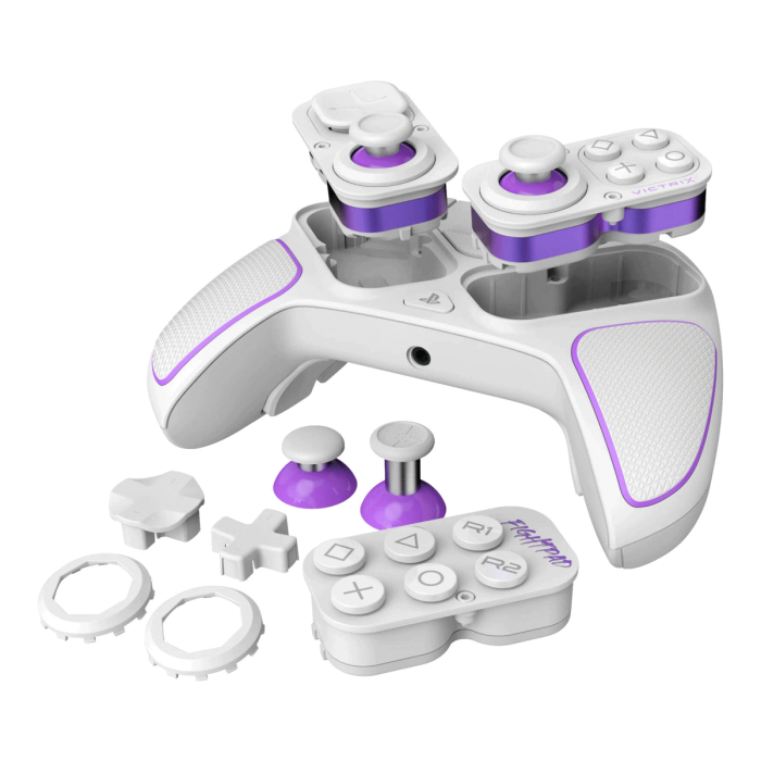 PDP Gaming Victrix Pro BFG Wireless/Wired Controller, Compatible With PS5 / PS4 & PC, 5ms Input Latency, 2000mAh Battery, 4 Mappable Back Buttons, Multi-Position Clutch Triggers, White | 052-002-WH - Image 2