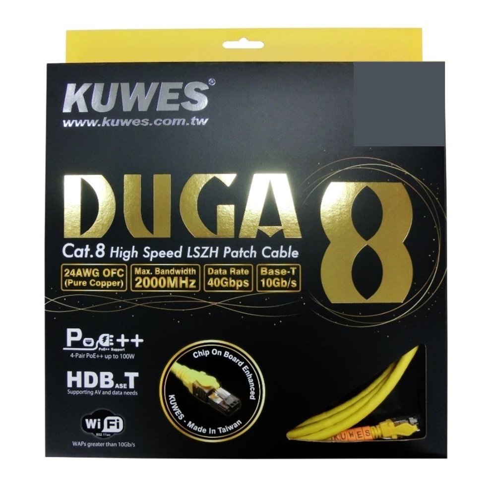 Kuwes DUGA Cat.8 Patch Cord LAN Network Cable – 3Meter