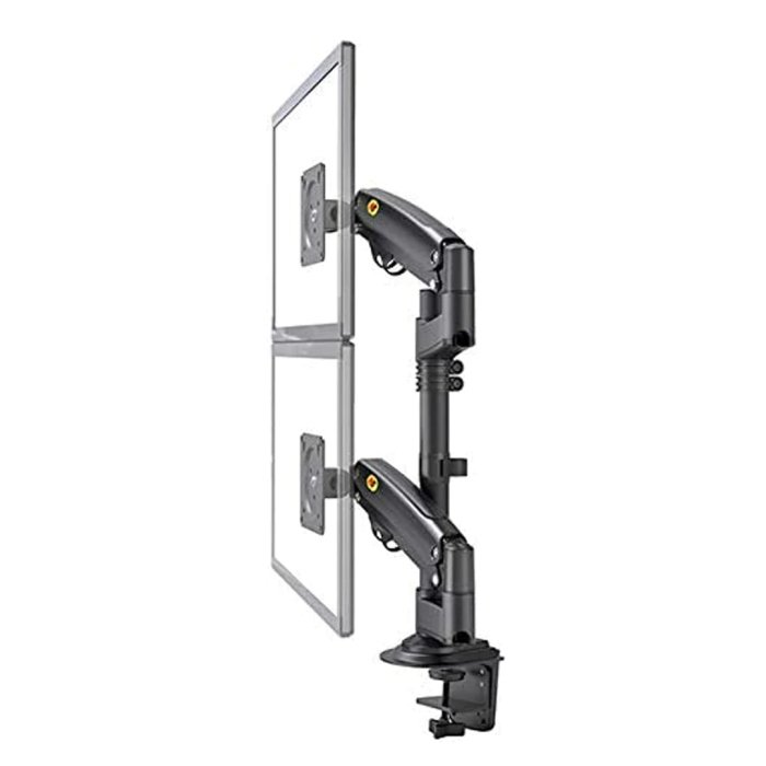 North Bayou H180 Double Extension (17"-27") Gas-Strut Flexi Mount Dual Screen Desktop Built With Ergonomics Concepts - Image 3