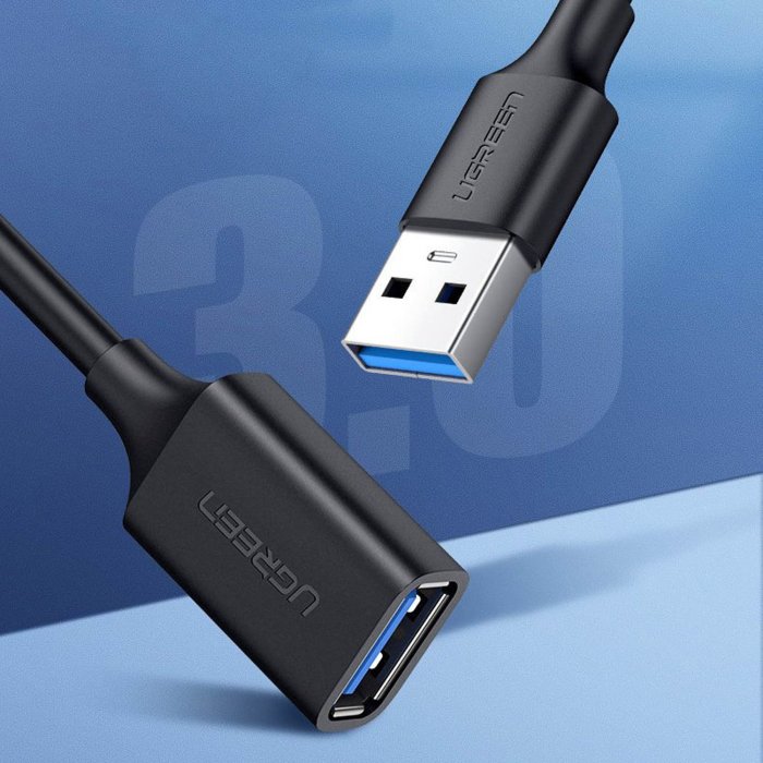 UGreen US129 USB 3.0 Extension Male Cable 3M - Black - Image 2