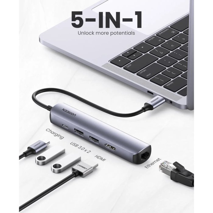 UGreen USB-C 5-in-1 Multifunction Docking Station 4K 60Hz - Image 2