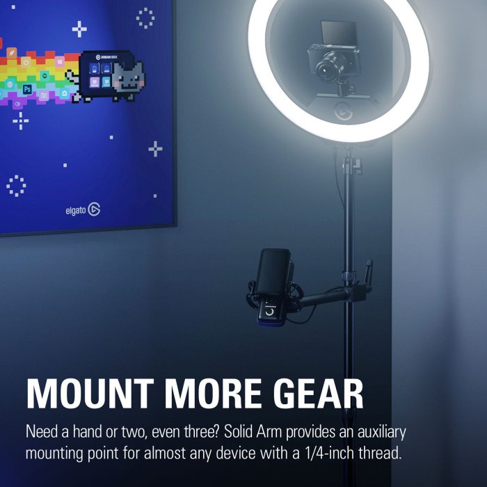 Elgato Solid Arm Master Mount For Easy Mounting and Adjusting of Lights Cameras & Microphones - Image 2
