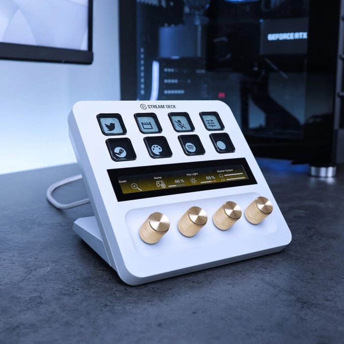 Elgato Stream Deck+ Gaming Controller with Customizable LCD Keys - White - Image 3
