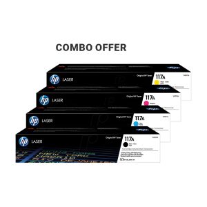 HP 117A Black-Cyan-Magenta-Yellow Toner Combo pack...