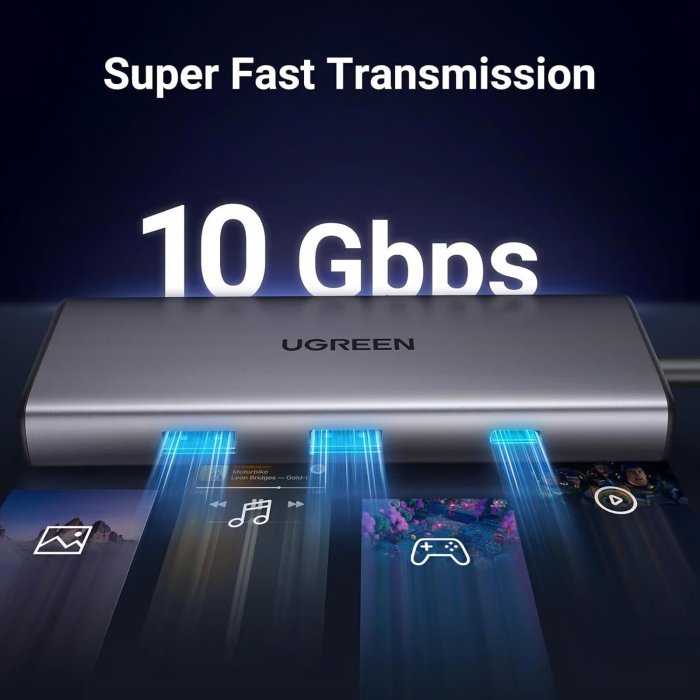 UGreen Revodok Pro 107 7 in 1 USB-C Hub, 4K @ 30Hz - Image 3