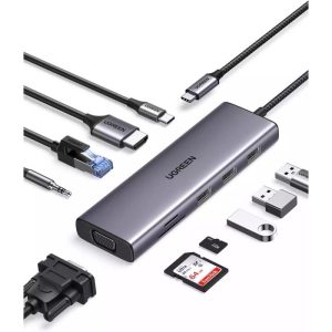 UGreen USB-C MultiFunction Adapter 10-In-1 for MacBook Pro, Type-C Laptops