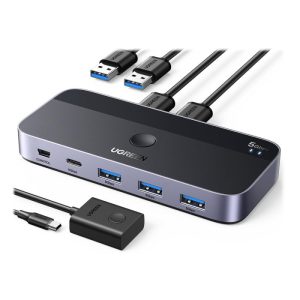 UGreen USB 3.0 Sharing Switch 2-In-4 Out USB-A & USB-C Output Supported