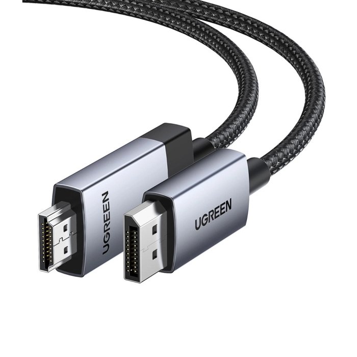 UGreen 4K@60Hz DisplayPort to HDMI Cable 1m-Grey - Image 3