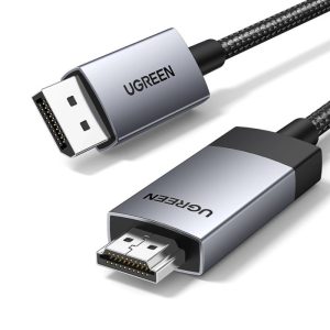 UGreen 4K@60Hz DisplayPort to HDMI Cable 1m-Grey