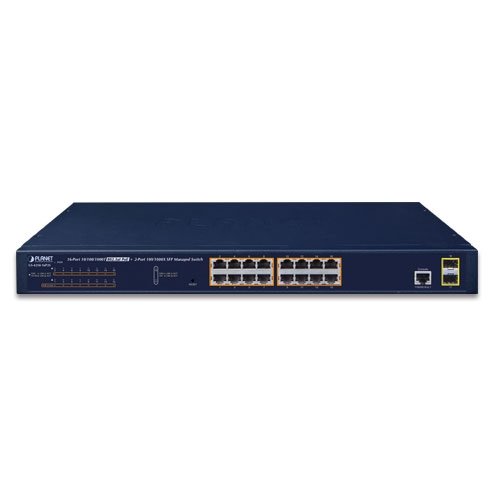 Planet 16-Port 10/100/1000T 802.3at PoE + 2-Port 100/1000X SFP Managed Switch / 220W - Image 2