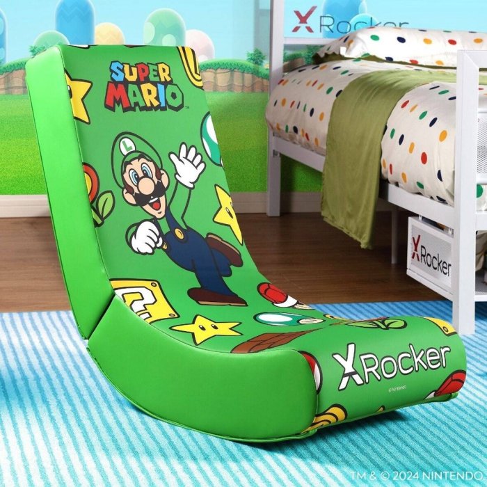 X-Rocker Nintendo All-Star Luigi Video Rocker Gaming Chair - Image 2