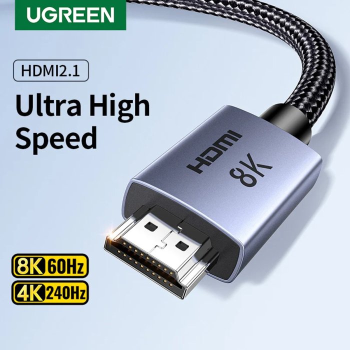 UGreen 8K HDMI 2.1 Cable-3m (48Gbps 10FT) - Gray - Image 3