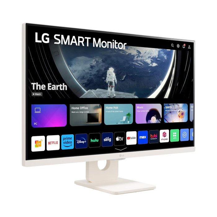 LG 27" (27SR50F) Full HD IPS MyView Smart Monitor with WebOS and Built-in Speakers - White - Image 3