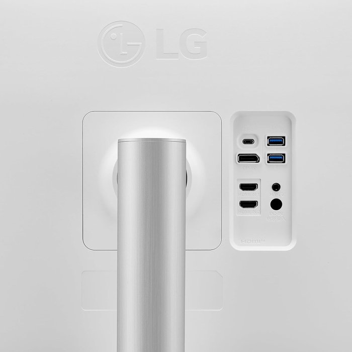LG UltraFine 27" 4K IPS Panel 60Hz 5ms HDR10, USB Type-C 90W Flat Monitor - White - Image 2