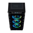 Corsair iCUE 465X RGB Mid-Tower Tempered Glass Side & Front Panel Smart Case with 3 RGB Fans - Black - Image 10