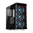Corsair iCUE 465X RGB Mid-Tower Tempered Glass Side & Front Panel Smart Case with 3 RGB Fans - Black - Image 4