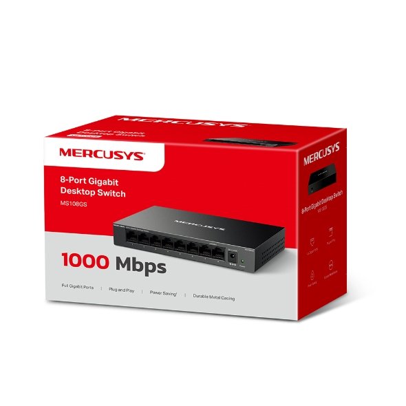 Mercusys MS108GS 8-Port Gigabit Desktop Switch Metal - Image 2