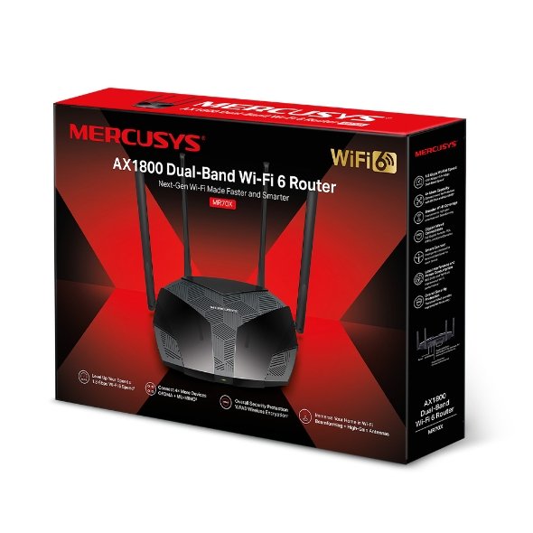 Mercusys MR70X AX1800 Dual-Band WiFi 6 Router - Image 2