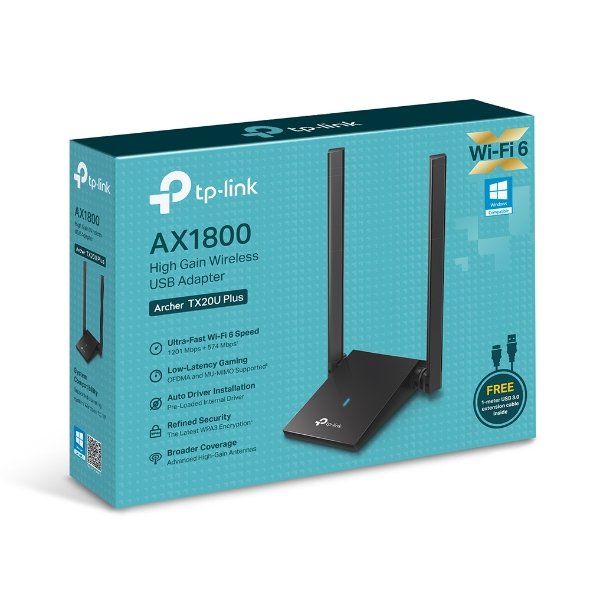 TP-Link Archer TX20U Plus AX1800 Dual Antennas High Gain Wireless USB Adapter - Image 2