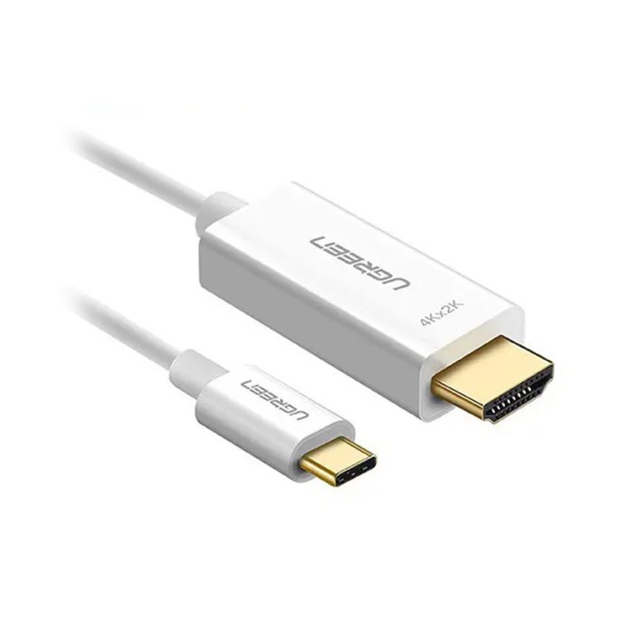 UGreen MM121 USB Types C to HDMI Cable Male to Male ABS Case 1.5m - White - Image 3