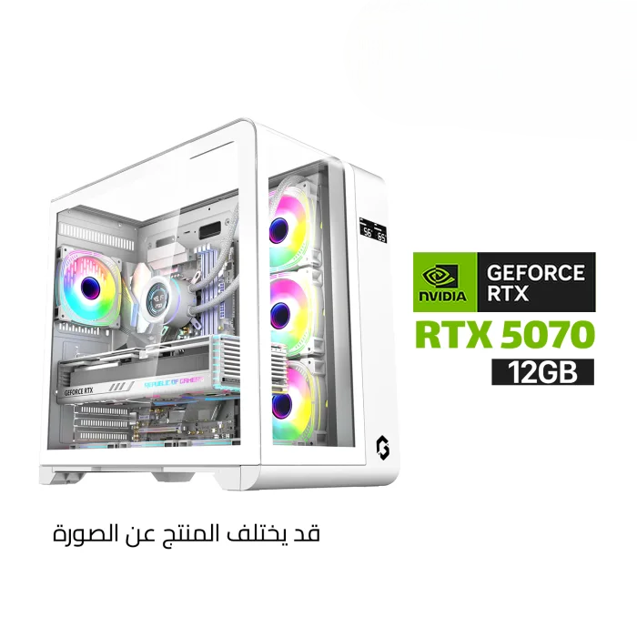 Gaming PC RYZEN 7-9700X CPU, ASUS PRIME B850 Motherboard Wi-Fi, 32GB D5 RAM, 1TB NVMe SSD, ASUS PRIME RTX 5070 12GB VGA, ASUS PRIME 750 WATT GOLD PSU, COUGAR L360 Liquid Cooler White, GAMEON Infinity Artic Series Case x7 RGB Fans, Windows 11 Pro License