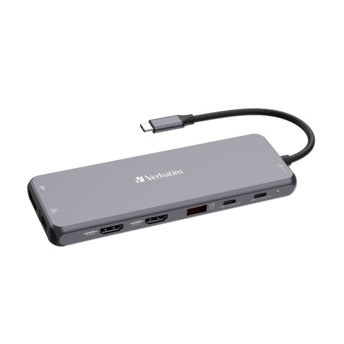 Verbatim USB-C Pro Multiport Hub 13 Port Upto 10Gbps USB 3.2 Gen 1, Supports 8K, 85W USB Power Delivery