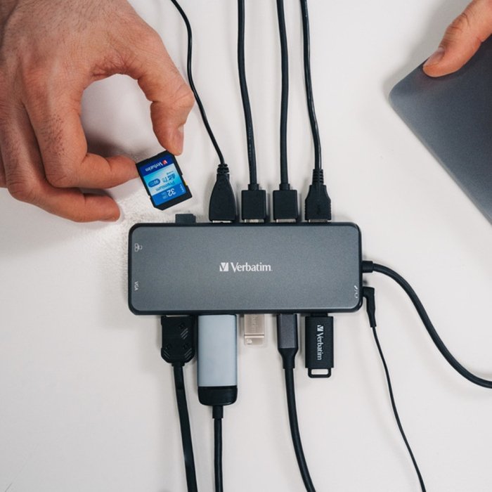 Verbatim USB-C Pro Docking Station 15 Port Upto 10Gbps USB 3.2 Gen 2, Supports 8K With 80W USB Power Delivery - Image 2