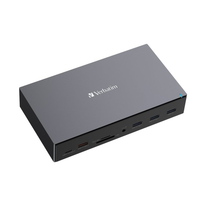 Verbatim USB-C Pro Docking Station 17 Port Upto 10Gbps USB 3.2 Gen 2 Supports 8K Supports DisplayLink With 80W USB Power Delivery