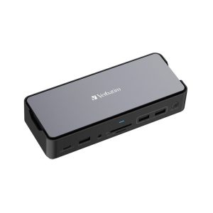 Verbatim USB-C Pro Docking Station With SSD Slot 15 Port Upto 10Gbps USB 3.2 Gen 2 Supports 8K Supports DisplayLink 80W USB Power Delivery