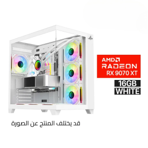 Gaming PC RYZEN 7-9700X Processor, ASUS PRIME B850 Wi-Fi Motherboard, 32GB DDR5 RAM (6000), 2TB SSD NVMe, AMD Radeon RX 9070 XT 16GB White, L360 Liquid Cooler White, 850 WATT GOLD PSU, Sharx Profin GX700 Case with 7 ARGB Fans, Windows 11 Pro License