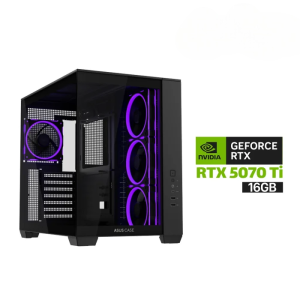 Gaming PC AMD RYZEN 7-9700X Processor, X870 WiFi Motherboard, 32GB DDR5 RAM (6000), 2TB NVMe SSD (6000), PNY RTX 5070 TI 16GB VGA , L360 Liquid Cooler, 850 WATT GOLD PSU, Asus A32 PLUS Mid Tower Case with 4 ARGB Fans, Windows 11 Pro (License)
