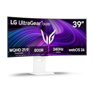 LG 39GX90SA-W UltraGear 39" OLED WQHD 240Hz 0.03ms G-Sync Compatible 800R Curved Gaming Monitor with webOS