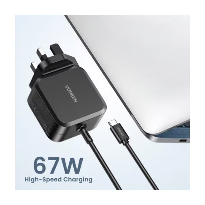 UGreen 67W Type-C Power Adapter With Changeable 3xDC Laptop Power Connectors - Image 3