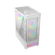 Cougar Air Face Mid Tower Tempered Glass Side Panel Case with 3 RGB Fans - White - Image 6