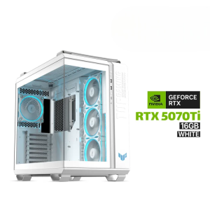 Gaming PC Ryzen 7-9800X3D Processor,ROG STRIX X870-A MB,32GB D5 (6000) White RAM,2TB NVMe Gen-4 (7250) SSD,ZOTAC RTX 5070 Ti 16GB White VGA,L360 Liquid Cooler White,850W GOLD PSU, TUF GT502 Horizon Case White,TUF 3x Fans,Windows 11 Pro