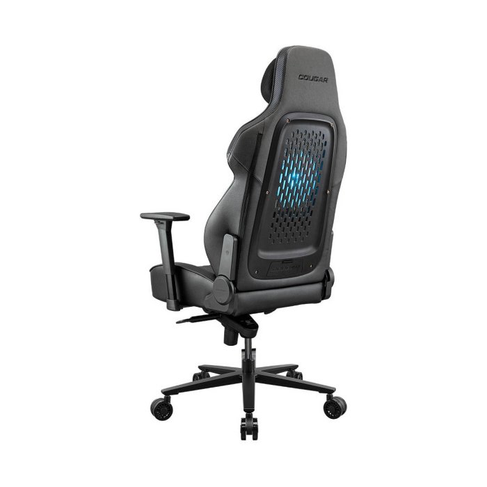 COUGAR NxSys Aero Gaming Chair with Integrated RGB Fan & Premium PVC Leather, Adjustable 3D Armrests, Elastomeric Mesh, Durable Steel Frame, 3" Wheels, 160kg Max Weight - Black-Orange | 3MARPORB.0001 - Image 2