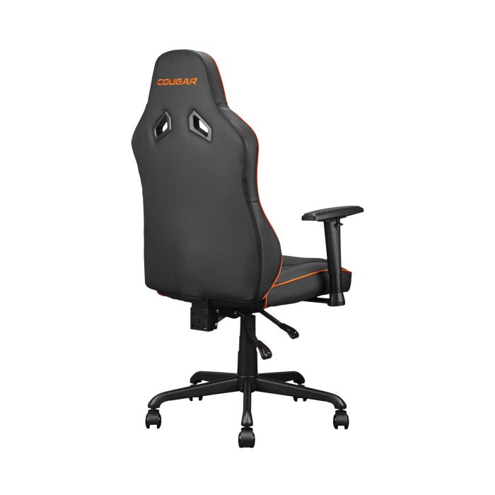 COUGAR Fusion S Ergonomic Gaming Chair, PVC Faux Leather, Metal 5-Star Base, , Built-in 3D Curved Lumbar Support, Adjustable Armrest, Class 4 Gas Lift Cylinder, 120 kg - Orange/Black | 3MFSLORB.0001 - Image 2