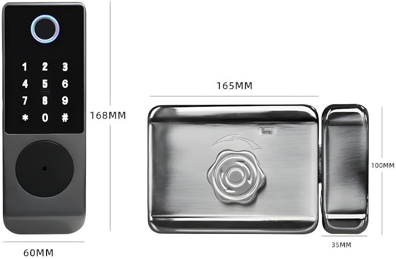 Smart Door Lock for Exterior Fence TTLock Black-ED2-2 (Duplicate) - Image 4
