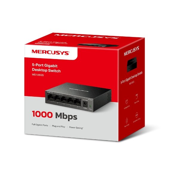 Mercusys MS105GS 5-Port Gigabit Desktop Switch Metal - Image 2