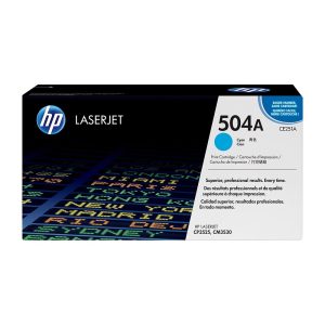 HP 504A Cyan Original LaserJet Toner Cartridge (CE251A)...