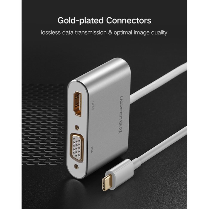 UGreen USB-C to HDMI + VGA + USB3.0 Converter With PD Charging - Image 3