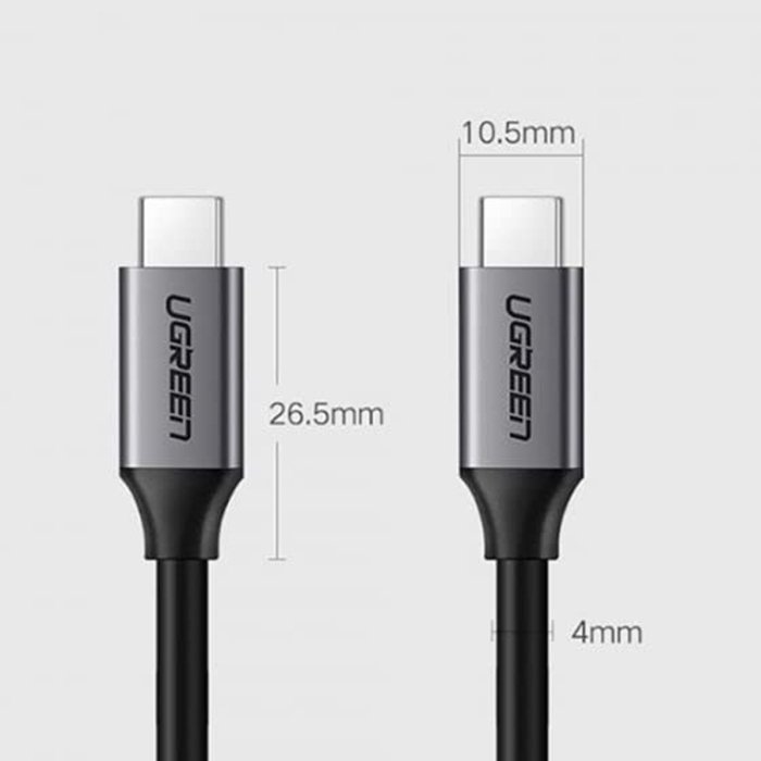UGreen USB 3.1 Type C Male to Type C Male Cable Nickel Plating Aluminum Shell (1.5M) - Image 2