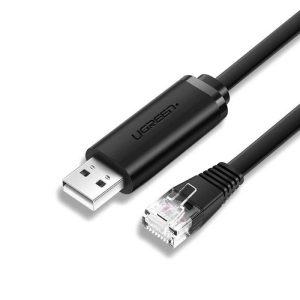 UGreen CM204 USB to RJ45 Console Cable 1.5m - Black