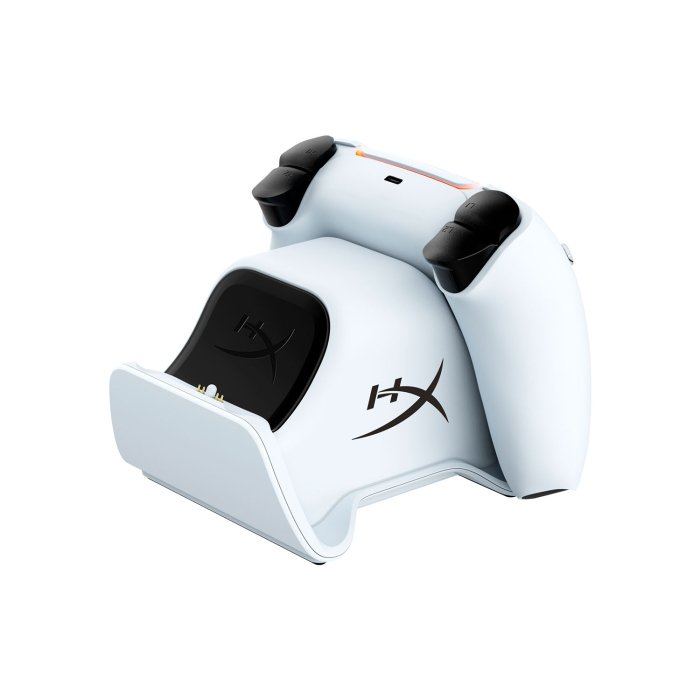HyperX ChargePlay Duo Controller USB-C Charging Station For PS5 DualSenseâ„¢ Wireless Controllers -White/Black