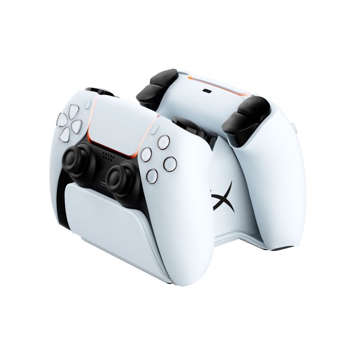 HyperX ChargePlay Duo Controller USB-C Charging Station For PS5 DualSenseâ„¢ Wireless Controllers -White/Black - Image 3