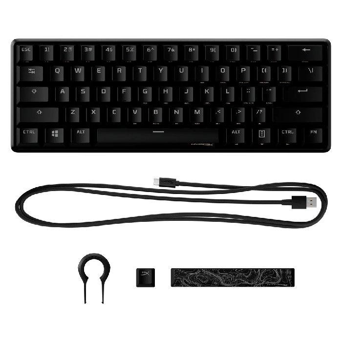 HyperX Alloy Origins 60, Red Switch Mechanical Gaming Keyboard (English/Arabic) - Black - Image 2