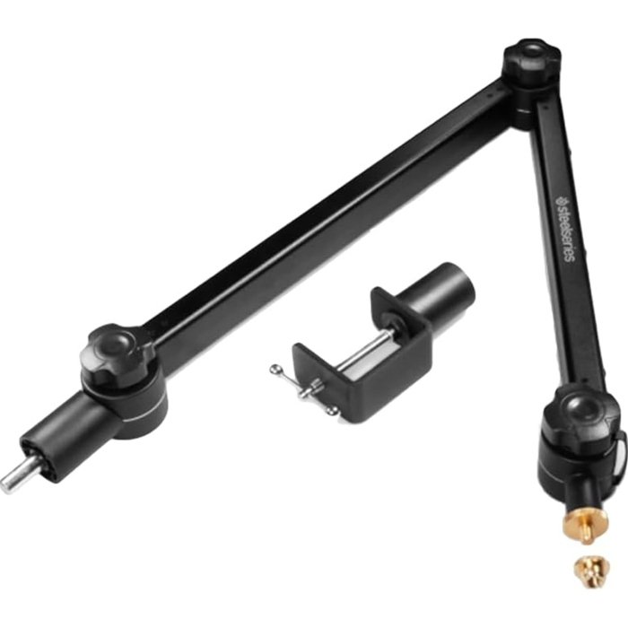 SteelSeries Mic Boom Arm For Gaming,Streaming & Podcasting,360° Rotation,Desk Clamp,Folding Scissor Design,Hidden Springs,Cable Management