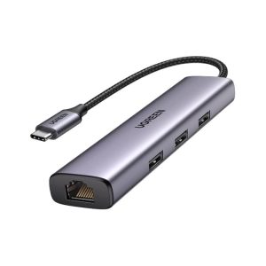 UGREEN USB-C To 3-Port USB 3.0 Hub With Gigabit Ethernet Adaptor