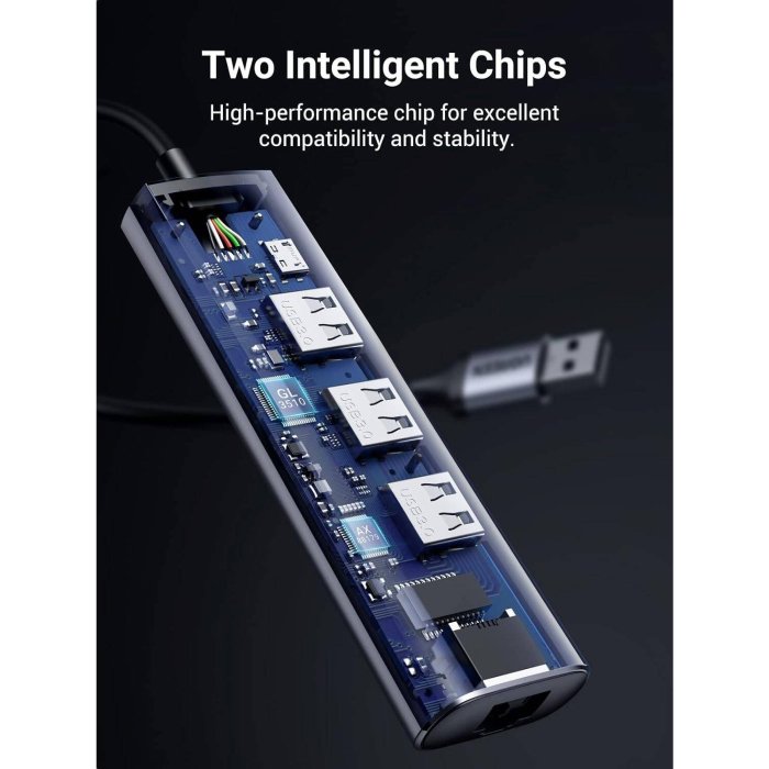 UGREEN USB 3.0 Multifunction Adapter - Grey - Image 3